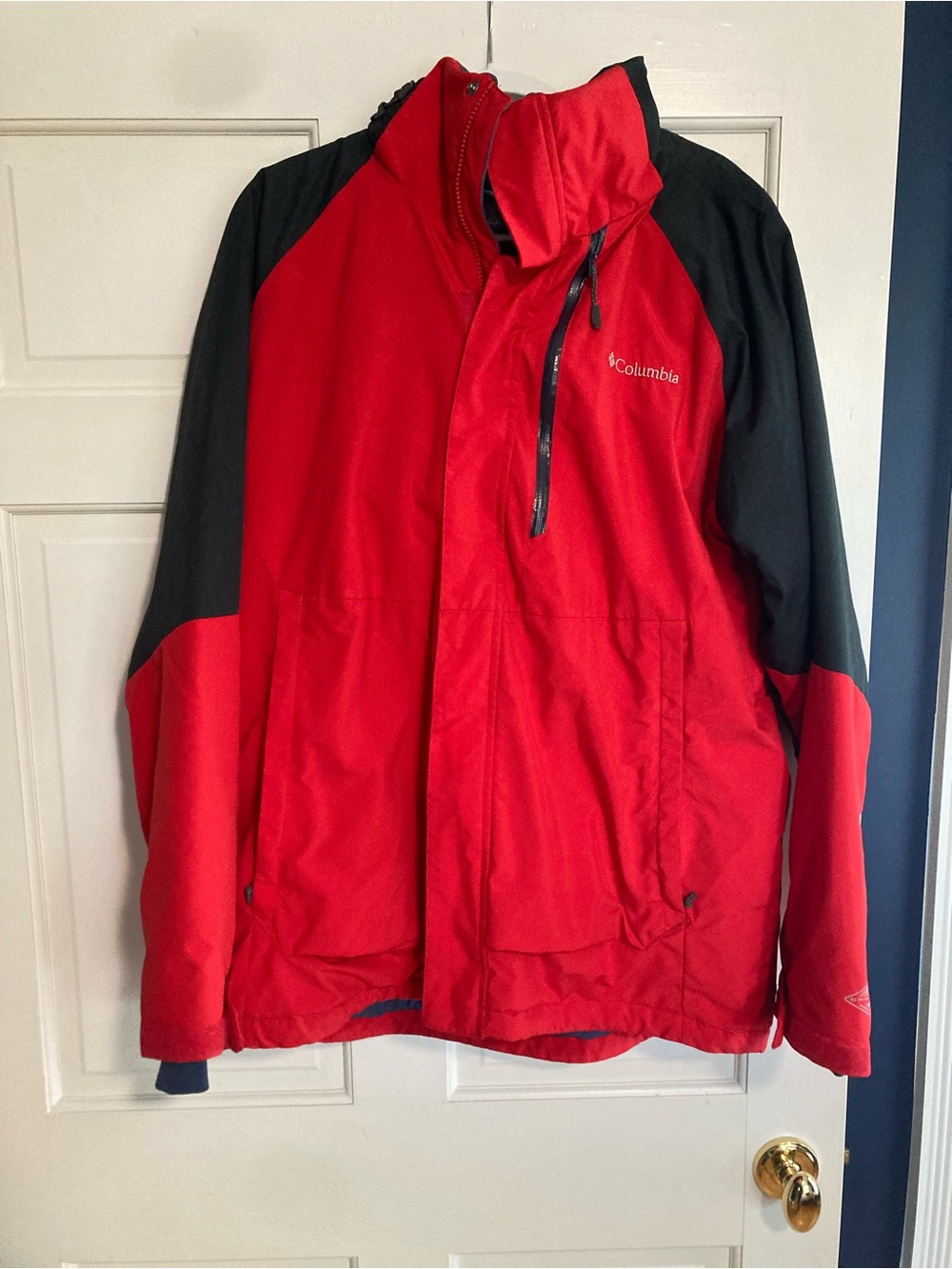 Columbia Red and Black Men's Outdoor Shell Jacket